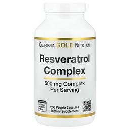 California Gold Nutrition Resveratrol Complex With Grape Seed Extract Red Wine Extract And Trans Resveratrol 250 Veggie Capsules