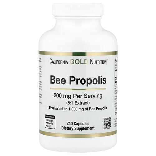 California Gold Nutrition Bee Propolis 1 000 Mg 240 Capsules product image