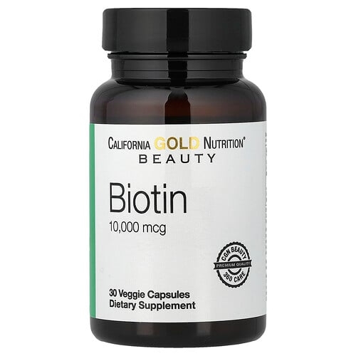 California Gold Nutrition Biotin 10 000 Mcg 30 Veggie Capsules product image