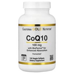 California Gold Nutrition Coq10 With Bioperine Black Pepper Extract 150 Veggie Softgels