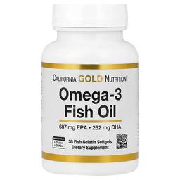 California Gold Nutrition Omega 3 Fish Oil 30 Fish Gelatin Softgels 1 250 Mg Per Softgel