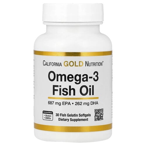 California Gold Nutrition Omega 3 Fish Oil 30 Fish Gelatin Softgels 1 250 Mg Per Softgel product image