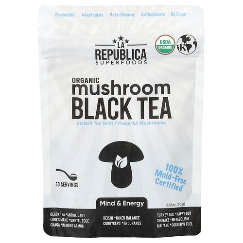 La Republica Organic Mushroom Black Tea 2 12 Oz 60 G product image