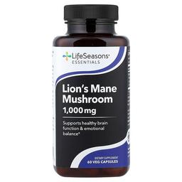 Lifeseasons Lion S Mane Mushroom 60 Veg Capsules 500 Mg Per Capsule