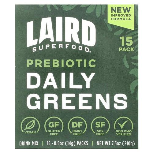 Laird Superfood Prebiotic Daily Greens 15 Packs 0 5 Oz 14 G Each product image