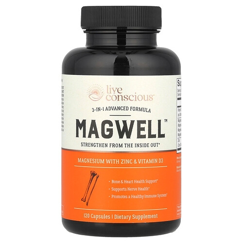 Live Conscious Magwell 3 In 1 Advanced Formula 120 Capsules product image