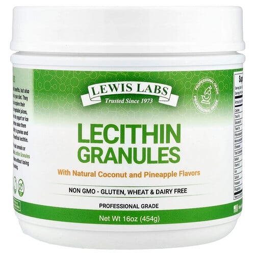 Lewis Labs Lecithin Granules Natural Coconut And Pineapple 16 Oz 454 G product image