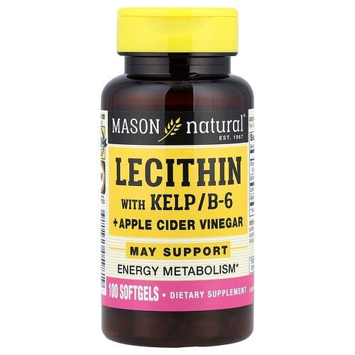 Mason Natural Lecithin With Kelp B 6 Apple Cider Vinegar 100 Softgels product image