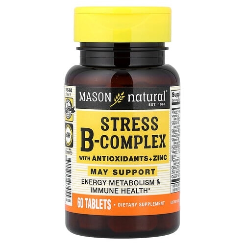 Mason Natural Stress B Complex With Antioxidants Zinc 60 Tablets product image