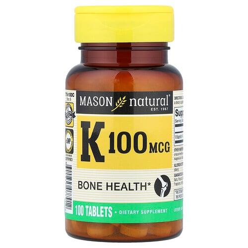 Mason Natural Vitamin K 100 Mcg 100 Tablets product image