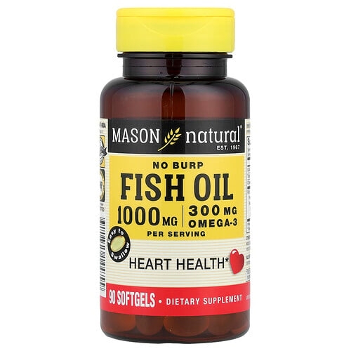 Mason Natural No Burp Fish Oil 90 Softgels 500 Mg Per Softgel product image