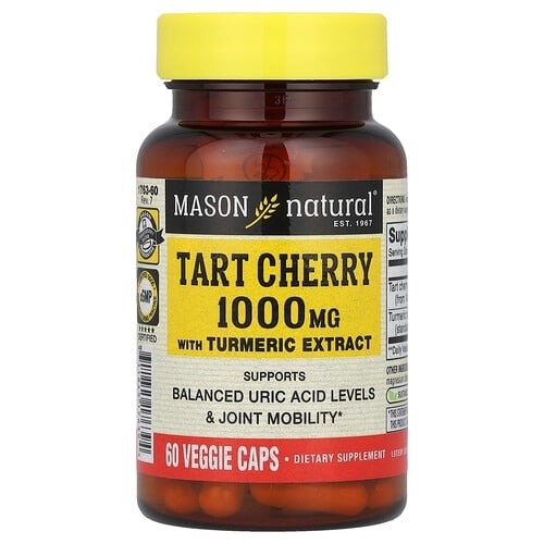 Mason Natural Tart Cherry With Turmeric Extract 1 000 Mg 60 Veggie Caps product image