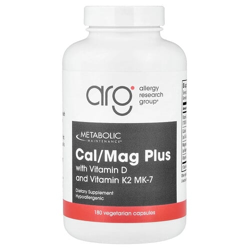 Metabolic Maintenance Cal Mag Plus With Vitamin D And Vitamin K2 Mk 7 180 Vegetarian Capsules product image