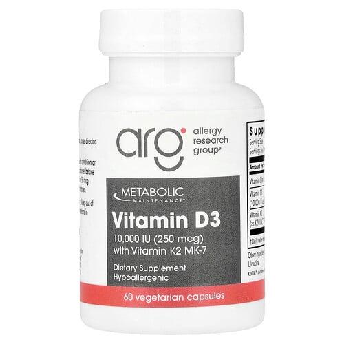 Metabolic Maintenance Vitamin D3 With Vitamin K2 Mk 7 60 Vegetarian Capsules product image