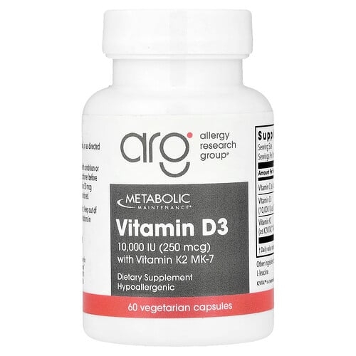 Metabolic Maintenance Vitamin D3 With Vitamin K2 Mk 7 60 Vegetarian Capsules product image