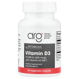 Metabolic Maintenance Vitamin D3 With Vitamin K2 Mk 7 60 Vegetarian Capsules