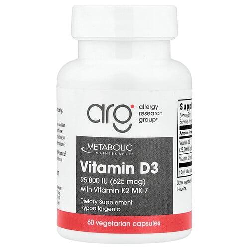 Metabolic Maintenance Vitamin D3 With Vitamin K2 Mk 7 60 Vegetarian Capsules product image