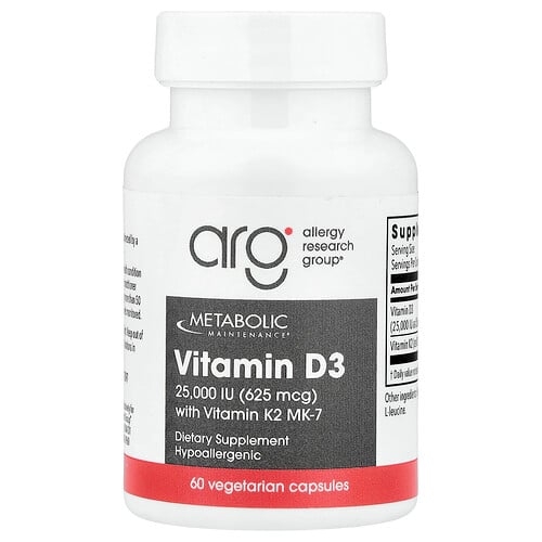 Metabolic Maintenance Vitamin D3 With Vitamin K2 Mk 7 60 Vegetarian Capsules product image