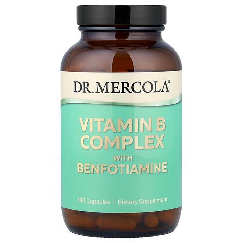 Dr Mercola Vitamin B Complex With Benfotiamine 180 Capsules product image
