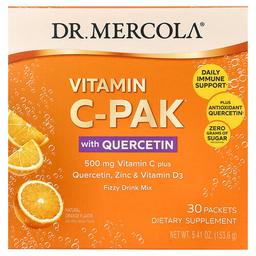 Dr Mercola Vitamin C Pak With Quercetin Natural Orange 30 Packets 0 18 Oz 5 12 G Each