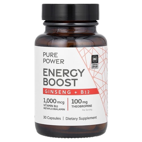 Dr Mercola Pure Power Energy Boost Ginseng B12 30 Capsules product image