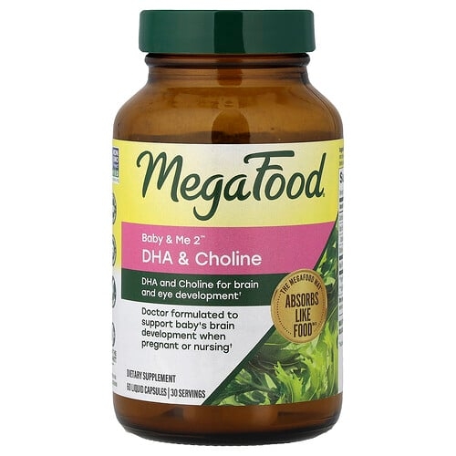 Megafood Baby Me 2 Dha Choline 60 Liquid Capsules product image