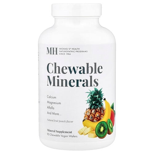Michael S Health Chewable Minerals Natural Fruit Punch 90 Chewable Vegan Wafers product image