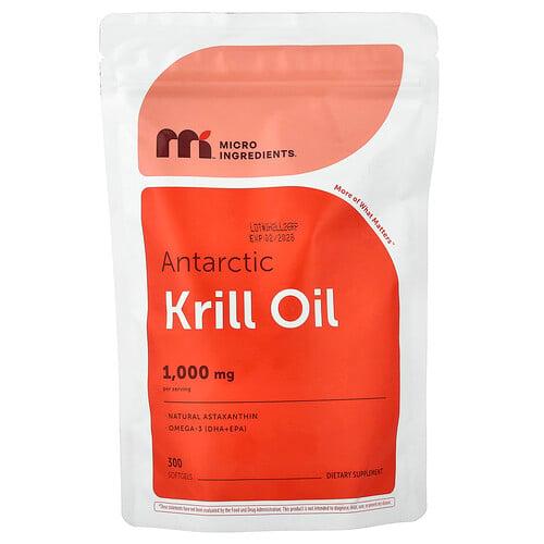 마이크로 인그리디언츠 Micro Ingredients, 남극 크릴 오일, 소프트젤 300정(소프트젤 1정당 500mg) product image
