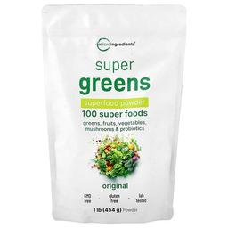 Micro Ingredients Super Greens Superfood Powder Original 1 Lb 454 G