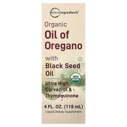 Micro Ingredients Organic Oil Of Oregano With Black Seed Oil 4 Fl Oz 118 Ml