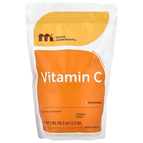 Micro Ingredients Vitamin C Powder Unflavored 35 3 Oz 1 Kg product image