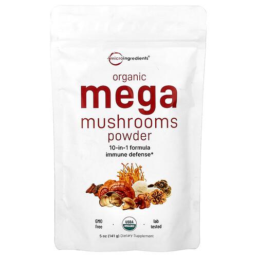 Micro Ingredients Organic Mega Mushrooms Powder 5 Oz 141 G product image