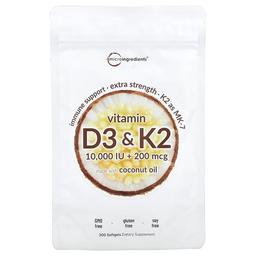 Micro Ingredients Vitamin D3 K2 300 Softgels
