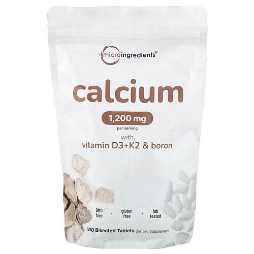 Micro Ingredients Calcium With Vitamin D3 K2 Boron 300 Bisected Tablets product image