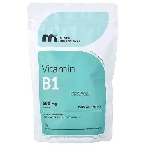 Micro Ingredients Vitamin B1 With Benfotiamine 240 Softgels product image