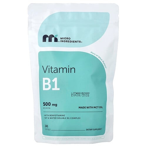 Micro Ingredients Vitamin B1 With Benfotiamine 240 Softgels product image