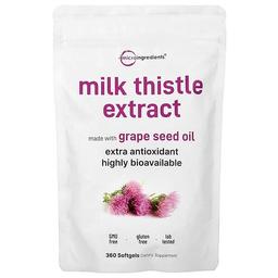 Micro Ingredients Milk Thistle Extract 360 Softgels 100 Mg Per Softgel