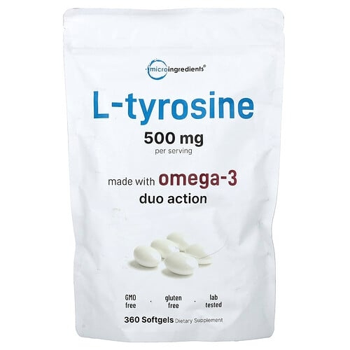 Micro Ingredients L Tyrosine 360 Softgels product image