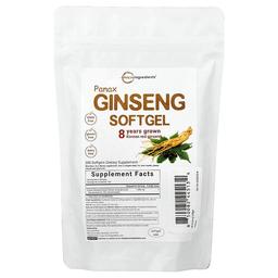 Micro Ingredients Panax Ginseng Softgel 300 Softgels 750 Mg Per Softgel