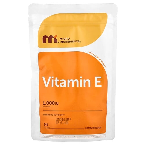 Micro Ingredients Vitamin E 240 Softgels 500 Iu Per Softgel product image