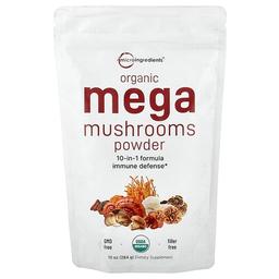 Micro Ingredients Organic Mega Mushrooms Powder 10 Oz 284 G