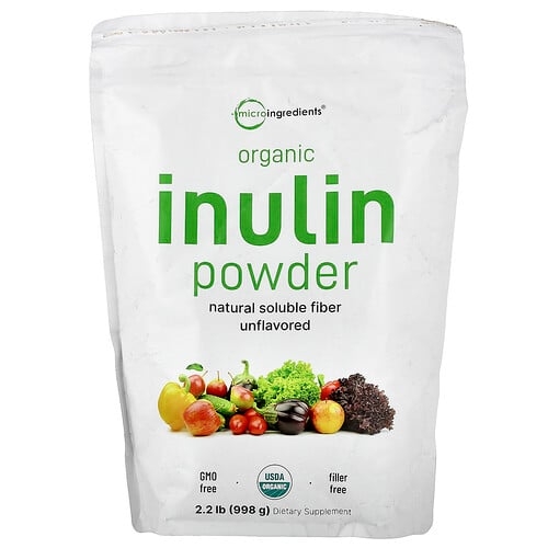 Micro Ingredients Organic Inulin Powder Unflavored 2 2 Lb 998 G product image