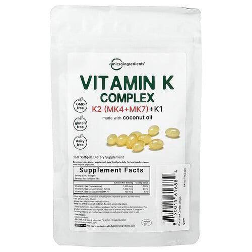 Micro Ingredients Vitamin K Complex 360 Softgels product image