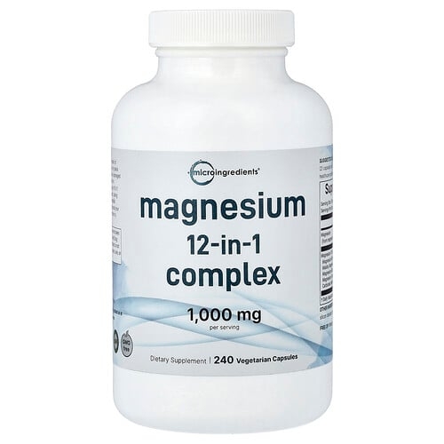 Micro Ingredients Magnesium 12 In 1 Complex 240 Vegetarian Capsules 500 Mg Per Capsule product image