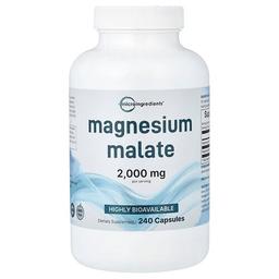 Micro Ingredients Magnesium Malate 240 Capsules 500 Mg Per Capsule