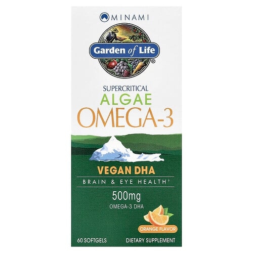 Minami Nutrition Garden Of Life Algae Omega 3 Orange 60 Softgels product image