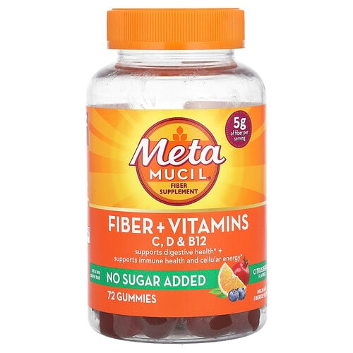 Metamucil Fiber Vitamins C D B12 Citrus Berry 72 Gummies product image