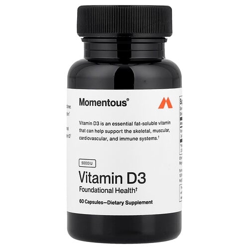 Momentous Vitamin D3 125 Mg 5 000 Iu 60 Capsules product image