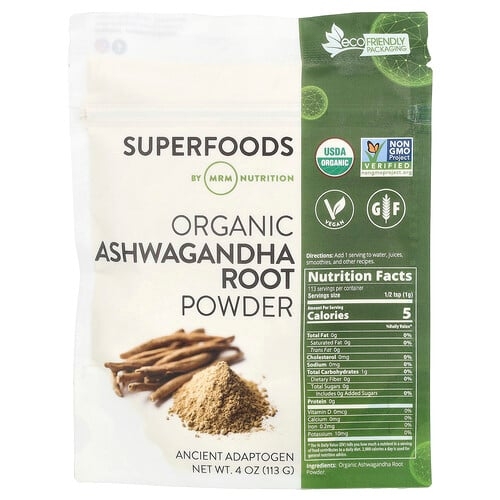 Mrm Nutrition Organic Ashwagandha Root Powder 4 Oz 113 G product image