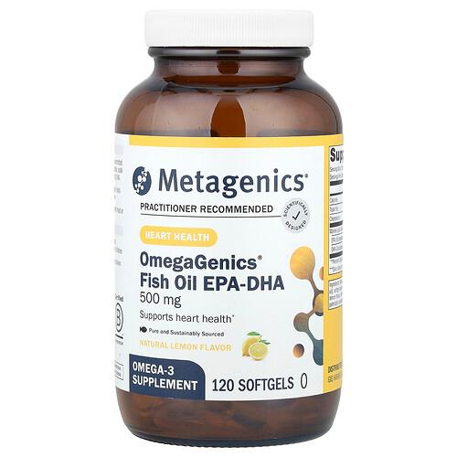 Metagenics Omegagenics Fish Oil Epa Dha Natural Lemon 500 Mg 120 Softgels product image